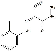 2-cyano-2-[(2-methylphenyl)hydrazono]acetohydrazide Struktur