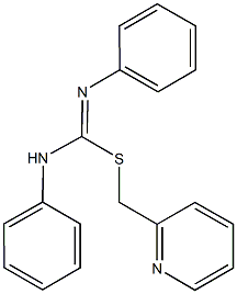 2-pyridinylmethyl N,N'-diphenylimidothiocarbamate Struktur