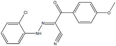 2-[(2-chlorophenyl)hydrazono]-3-(4-methoxyphenyl)-3-oxopropanenitrile Struktur