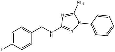 N-(5-amino-1-phenyl-1H-1,2,4-triazol-3-yl)-N-(4-fluorobenzyl)amine Struktur