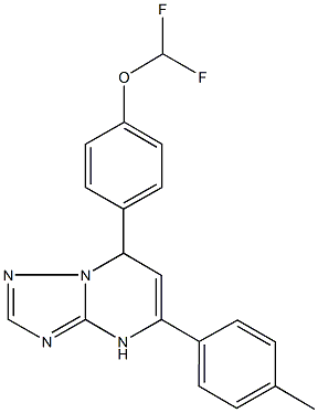 7-[4-(difluoromethoxy)phenyl]-5-(4-methylphenyl)-4,7-dihydro[1,2,4]triazolo[1,5-a]pyrimidine Struktur