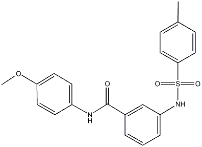 N-(4-methoxyphenyl)-3-{[(4-methylphenyl)sulfonyl]amino}benzamide Struktur