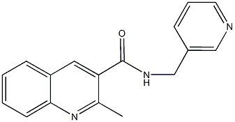 2-methyl-N-(3-pyridinylmethyl)-3-quinolinecarboxamide Struktur