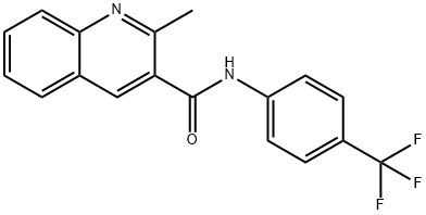 2-methyl-N-[4-(trifluoromethyl)phenyl]-3-quinolinecarboxamide Struktur