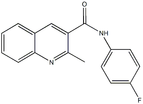 N-(4-fluorophenyl)-2-methyl-3-quinolinecarboxamide Struktur