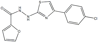 N'-[4-(4-chlorophenyl)-1,3-thiazol-2-yl]-2-furohydrazide Struktur