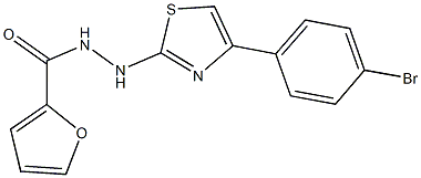 N'-[4-(4-bromophenyl)-1,3-thiazol-2-yl]-2-furohydrazide Struktur