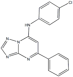 N-(4-chlorophenyl)-N-(5-phenyl[1,2,4]triazolo[1,5-a]pyrimidin-7-yl)amine Struktur