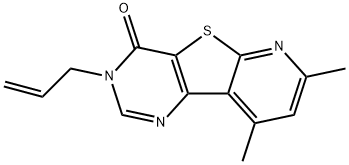 3-allyl-7,9-dimethylpyrido[3',2':4,5]thieno[3,2-d]pyrimidin-4(3H)-one Struktur