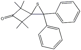 4,4,6,6-tetramethyl-2,2-diphenyl-1-thiaspiro[2.3]hexan-5-one Struktur