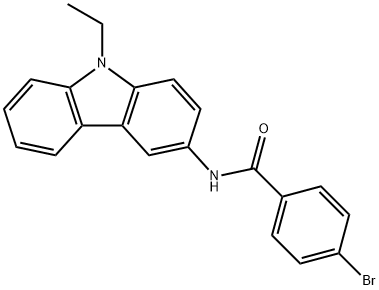 4-bromo-N-(9-ethyl-9H-carbazol-3-yl)benzamide Struktur