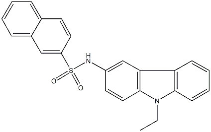 N-(9-ethyl-9H-carbazol-3-yl)-2-naphthalenesulfonamide Struktur