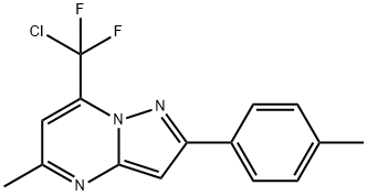 7-[chloro(difluoro)methyl]-5-methyl-2-(4-methylphenyl)pyrazolo[1,5-a]pyrimidine Struktur