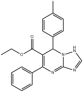 ethyl 7-(4-methylphenyl)-5-phenyl-4,7-dihydro[1,2,4]triazolo[1,5-a]pyrimidine-6-carboxylate Struktur