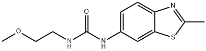 N-(2-methoxyethyl)-N'-(2-methyl-1,3-benzothiazol-6-yl)urea Struktur