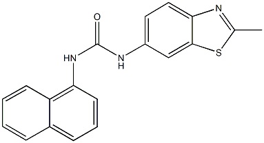 N-(2-methyl-1,3-benzothiazol-6-yl)-N'-(1-naphthyl)urea Struktur