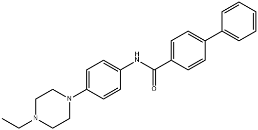 N-[4-(4-ethyl-1-piperazinyl)phenyl][1,1'-biphenyl]-4-carboxamide Struktur