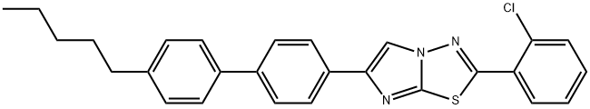 2-(2-chlorophenyl)-6-(4'-pentyl[1,1'-biphenyl]-4-yl)imidazo[2,1-b][1,3,4]thiadiazole Struktur