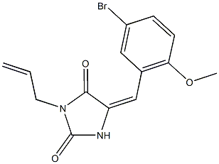 3-allyl-5-(5-bromo-2-methoxybenzylidene)-2,4-imidazolidinedione Struktur