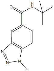 N-(tert-butyl)-1-methyl-1H-1,2,3-benzotriazole-5-carboxamide Struktur