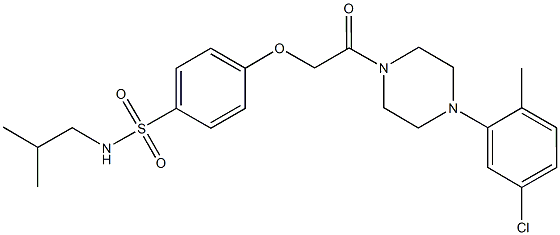 4-{2-[4-(5-chloro-2-methylphenyl)-1-piperazinyl]-2-oxoethoxy}-N-isobutylbenzenesulfonamide Struktur