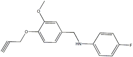 4-fluoro-N-[3-methoxy-4-(2-propynyloxy)benzyl]aniline Struktur