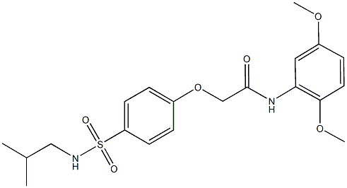 N-(2,5-dimethoxyphenyl)-2-{4-[(isobutylamino)sulfonyl]phenoxy}acetamide Struktur