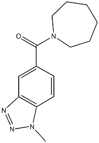 5-(1-azepanylcarbonyl)-1-methyl-1H-1,2,3-benzotriazole Struktur