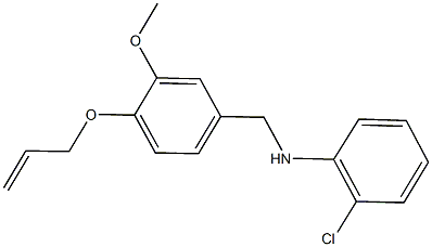 N-[4-(allyloxy)-3-methoxybenzyl]-N-(2-chlorophenyl)amine Struktur