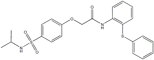 2-{4-[(isopropylamino)sulfonyl]phenoxy}-N-[2-(phenylsulfanyl)phenyl]acetamide Struktur