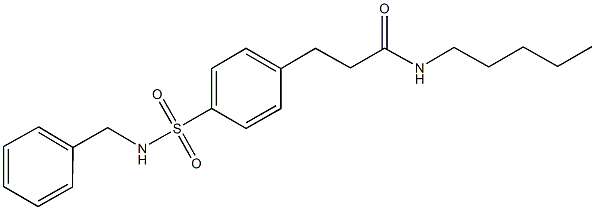 3-{4-[(benzylamino)sulfonyl]phenyl}-N-pentylpropanamide Struktur