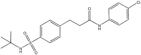 3-{4-[(tert-butylamino)sulfonyl]phenyl}-N-(4-chlorophenyl)propanamide Struktur