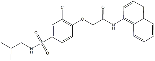 2-{2-chloro-4-[(isobutylamino)sulfonyl]phenoxy}-N-(1-naphthyl)acetamide Struktur