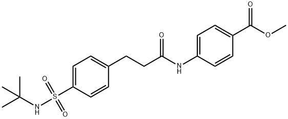 methyl 4-[(3-{4-[(tert-butylamino)sulfonyl]phenyl}propanoyl)amino]benzoate Struktur