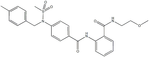 N-(2-methoxyethyl)-2-({4-[(4-methylbenzyl)(methylsulfonyl)amino]benzoyl}amino)benzamide Struktur