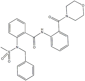 2-[benzyl(methylsulfonyl)amino]-N-[2-(4-morpholinylcarbonyl)phenyl]benzamide Struktur