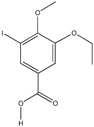 3-ethoxy-5-iodo-4-methoxybenzoic acid Struktur