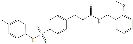 N-(2-methoxybenzyl)-3-[4-(4-toluidinosulfonyl)phenyl]propanamide Struktur