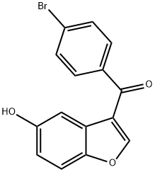 (4-bromophenyl)(5-hydroxy-1-benzofuran-3-yl)methanone Struktur