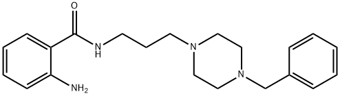 2-amino-N-[3-(4-benzyl-1-piperazinyl)propyl]benzamide Struktur