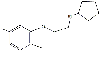 N-cyclopentyl-N-[2-(2,3,5-trimethylphenoxy)ethyl]amine Struktur