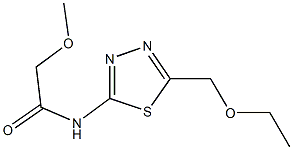 N-[5-(ethoxymethyl)-1,3,4-thiadiazol-2-yl]-2-methoxyacetamide Struktur