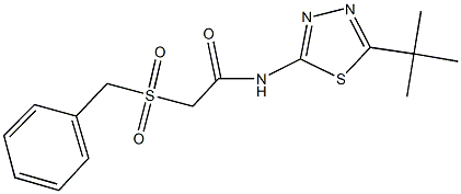 2-(benzylsulfonyl)-N-(5-tert-butyl-1,3,4-thiadiazol-2-yl)acetamide Struktur