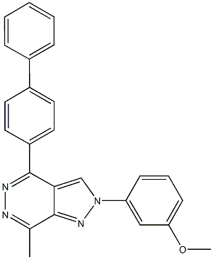 3-(4-[1,1'-biphenyl]-4-yl-7-methyl-2H-pyrazolo[3,4-d]pyridazin-2-yl)phenyl methyl ether Struktur