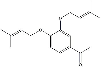 1-{3,4-bis[(3-methyl-2-butenyl)oxy]phenyl}ethanone Struktur