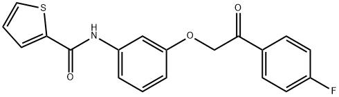 N-{3-[2-(4-fluorophenyl)-2-oxoethoxy]phenyl}-2-thiophenecarboxamide Struktur