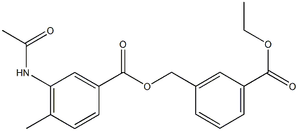 3-(ethoxycarbonyl)benzyl 3-(acetylamino)-4-methylbenzoate Struktur