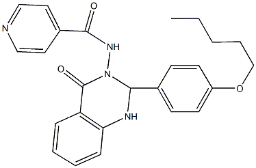 N-(4-oxo-2-[4-(pentyloxy)phenyl]-1,4-dihydro-3(2H)-quinazolinyl)isonicotinamide Struktur