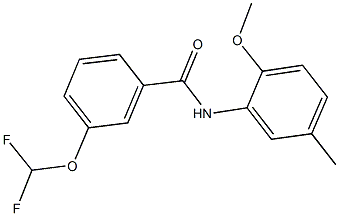 3-(difluoromethoxy)-N-(2-methoxy-5-methylphenyl)benzamide Struktur