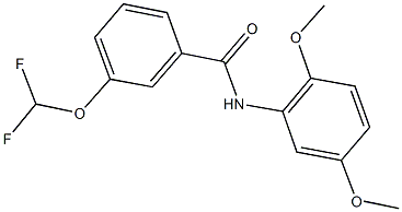 3-(difluoromethoxy)-N-(2,5-dimethoxyphenyl)benzamide Struktur